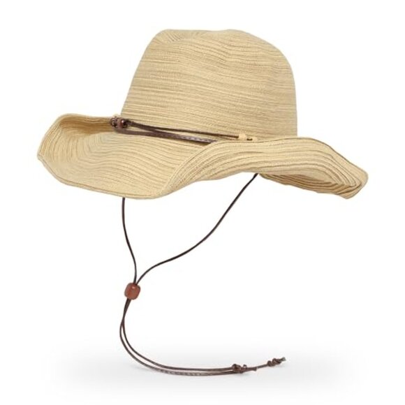 UPF 50+ Sun Hat Adjustable Chin Strap Shapeable Brim Western Style main image 5